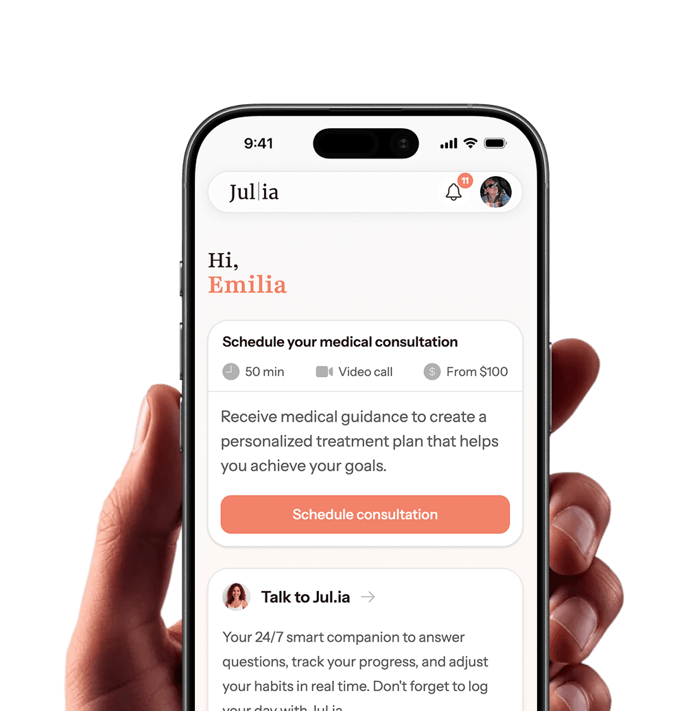 Teléfono con la app